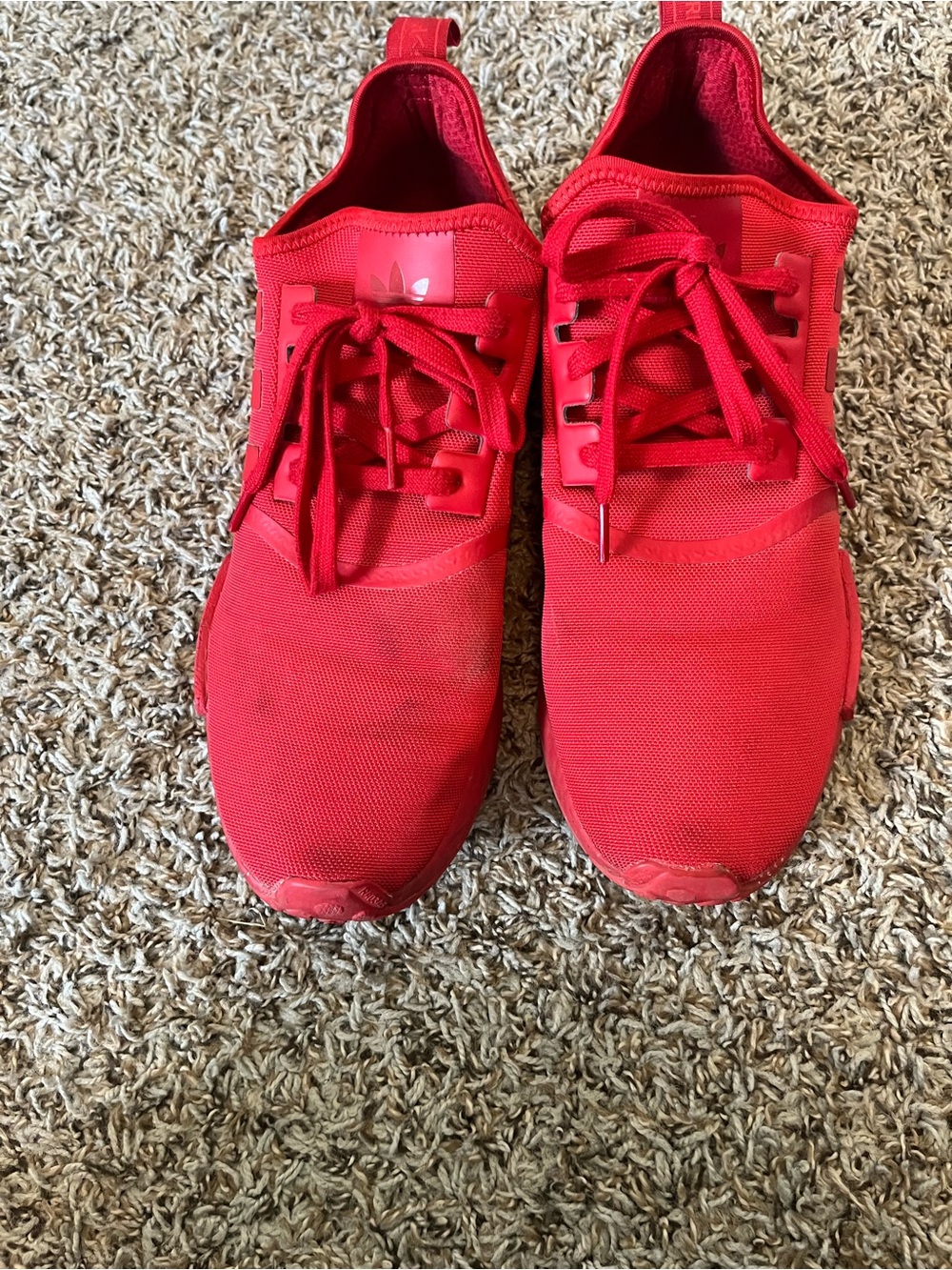adidas Red Low-Top Athletic Sneakers